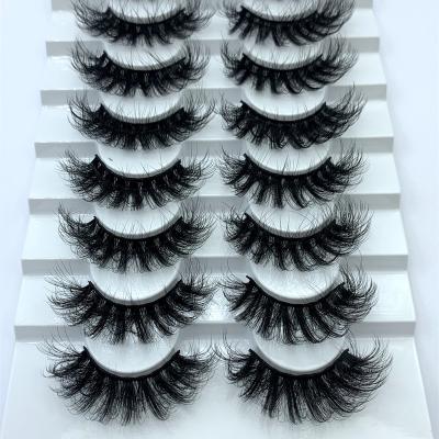 China Wholesale 18mm 20mm 25mm Criss-Cross Mink Eyelashes Thick Natural False Eyelashes 8 Pairs for sale