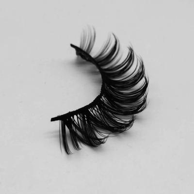 China New Design Long Thick Natural Faux Mink Strip Eyelashes D Russian Loop Lashes Faux Mink Eyelashes for sale