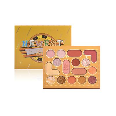 China For Eye Makeup Cartoon Glitter Eyeshadow Palette 16 Colors Private Label Trendy Irregular Eyeshadow New for sale