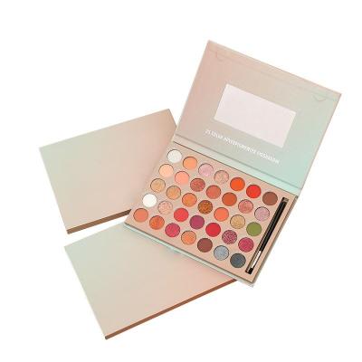 China For Eye Makeup 35 Colors Matte Eyeshadow Palettes Private Label Vegan Makeup Eyeshdow Palette Set With Brush for sale