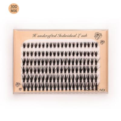 China 10D 20D 30D Long Natural Heat Bonded Premade Fans Eyelash Extensions Premium Volume Fans Silk Blended Eyelashes for sale