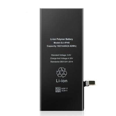 China High Quality 1821 mAh CE FCC RoHS Mobile Phone Battery 3.82v for iphone 8 for sale