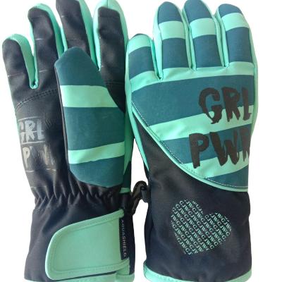 China Outdoor Sport Wholesale Customized Water Proof Woven Warm Breathable Snow Ski Gloves for sale