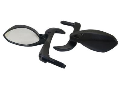 China Handlebar Motorcycle Side View Mirrors , Motorbike Bar End Mirrors Black Color for sale