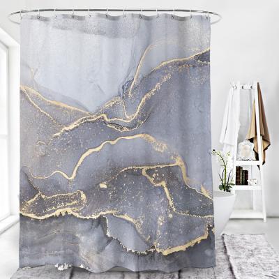 China Stocked Pattern Waterproof Bath Curtain Shower Curtains Polyester Cartoon Bath Screen Printed Curtain For Bathroom Home Decor for sale