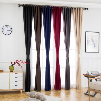 China Hot Selling China Factory Custom Supply Hotel Custom Hotel Blackout European Black 100% Polyester Blackout Curtain For Living Room Bedroom for sale