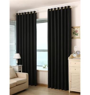 China New Products Flame Retardant Hot Sale Living Room Blackout Fabric Black Curtain for sale