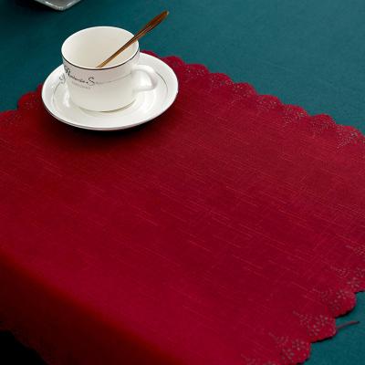 China Supermarket and party tablecloth waterproof natural style tablecloth Nordic simple linen custom table cover for sale