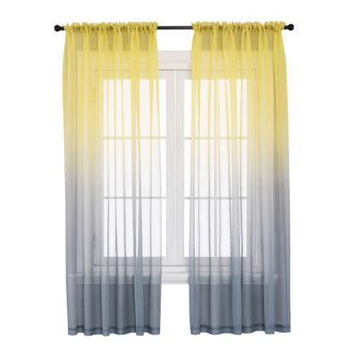 China Factory Outlet Style Good Quality Semi Sheer European Elegant Curtain Fabric Embroider Sheer Tulle Curtain for sale