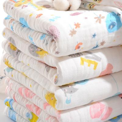 China Anti dust mite 6 layers cotton warm double-layer baby blanket and bath towel-Tulle baby wrap blanket-105x105 cm Multicolor optional for sale