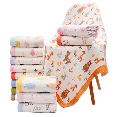 China Anti Dust Mite 6 Layers Muslin Wrap Baby Blankets Newborn Muslin Wraps Custom Baby Bedding Blanket for sale