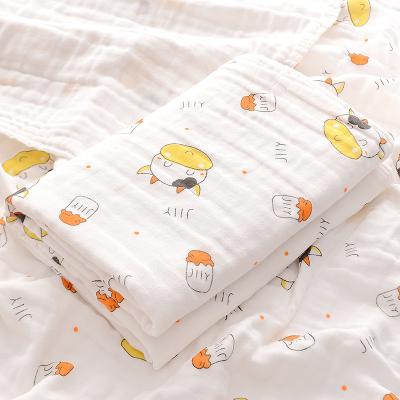 China Anti Dust Mite 6 Layers Cotton Bamboo Baby Receiving Covering Infant Children Wrap Warm Wrap Blanket Sleep Comforter Bedspread Muslin Baby Blanket for sale