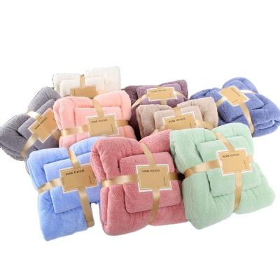 China QUICK DRY manufacturers direct velvet towel bath towel coral set can be wholesale and retail for sale