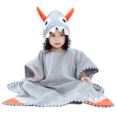 China Hot Selling QUICK DRY 100% Cotton Soft And Cute Animal Baby Towel With Hooded Towel for sale