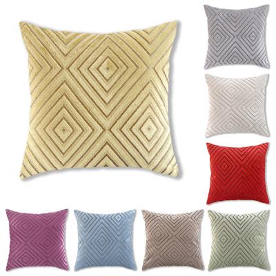 China Anti-static double-sided pattern lattice pillowcase cushion Amazon homecoming homecoming fabric in stock for sale