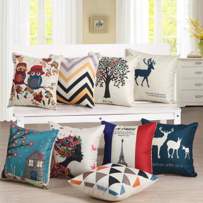 China Anti-Static Tile Linen Cartoon Cushion Home Bedside Plaid Fabric for sale