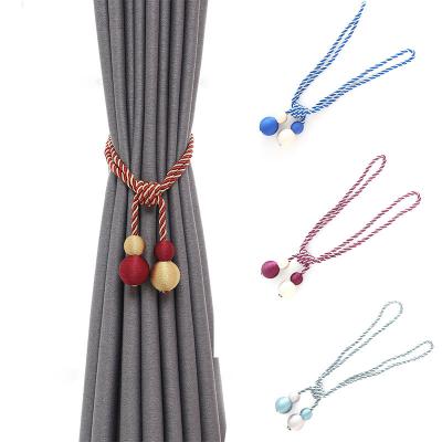 China Curtain 2021curtain Polyester Squash Ball Silk Tubular Skein Large Ear Tassel Ear Tassel Curtain Hanging Strap Tassel factoryselling for sale