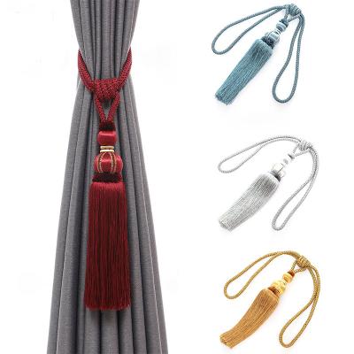 China Universal Tassel Ball Crystal Tassel Classic Tie Back Hook Curtain Decorative Hanging Tieback for sale