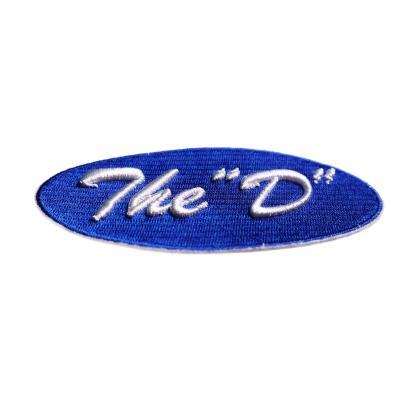 China 3D Direct Selling High Quality 3d Design Font Logo Leather Taggs Iron On Embroidery Patches And Custom Armor Patches For Apparel for sale