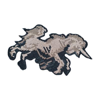 China 3D Customized Professional Custom Simple Pixel Styles Brown Horse Embroidery Logo Appliques Patch Fashion for sale