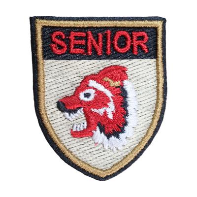 China High Quality Long Life 3D Custom Handmade 3D Bears Beautiful Royal Badges Cheap Embroidered Patches for sale