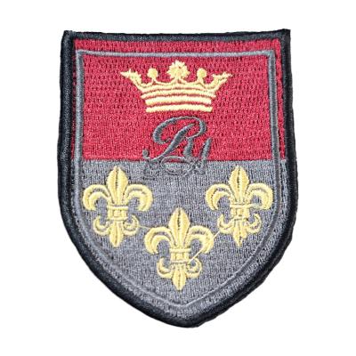 China Best and Cheapest 3D Beautiful Custom 3D Handmade Royal Crown Insignia Embroidery Patches For Apparel for sale