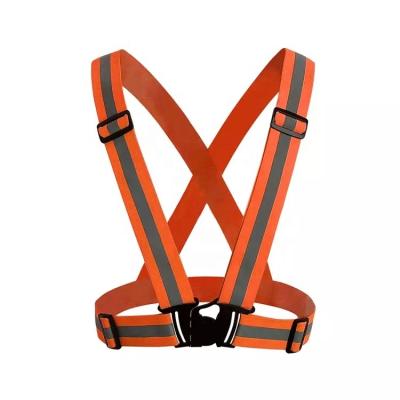 China High Visibility Strap Safety Vest Reflective Elastic Belt For Outdoor Running Safety EN13356 for sale