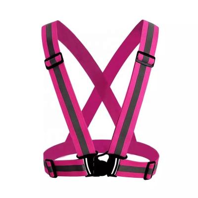 China High Reflective Visibility High Reflex High Elasticity Vest Safety Belt Strap Running Harness EN13356 for sale