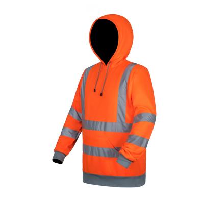 China High Visibility Work Hoodies / High Strength Safety Jacket Orange Reflection for sale