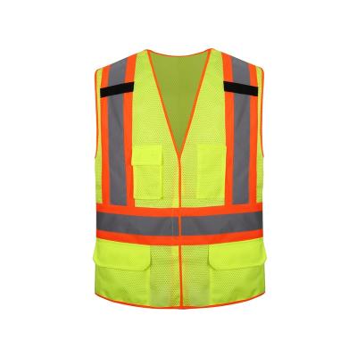 China High Visibility 3M Reflective Vests Cheap Reflective Safety Vest Orange for sale