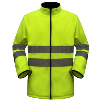 China Sports 100% Outdoor Fleece High Visibility Fleece HI-VIZ Fleece Reflective Jacket for sale