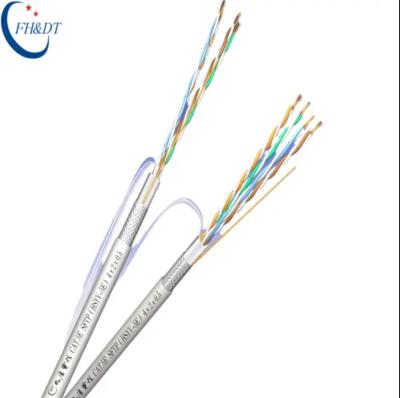 China 4 pares conversa transversal protegida exterior Lan Cable do ODM Cat5E SF-UTP do OEM do cabo ethernet de Cat5e da baixa à venda