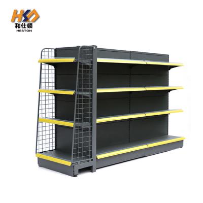 China Q235 80KG Double Sided Supermarket Gondola Shelf Retail Display Shelving for sale