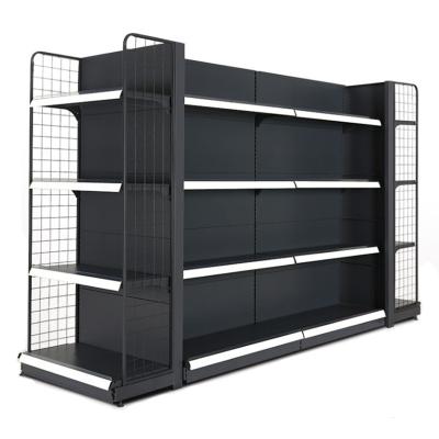 China 1000mm 100KG 2.4m Heavy Duty Supermarket Rack Store Shelf Double Sided Gondola For Shop for sale