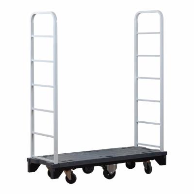 China 1250mm 250kg Logistic Trolley U Boat Heavy Duty Q235 Foldable Platform Hand Truck Trolley for sale