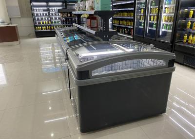 China 2115MM minus 24 horizontalen gebogenen Deckel-Kühlschranks für Supermarkt-Anzeigen-Gefrierschrank zu verkaufen