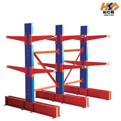 China 500kg 2mm 2M Industrial Pallet Racking Shelf Cantilever Shelving Double Side Heavy Duty for sale