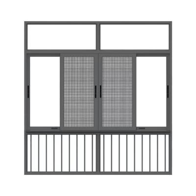 China Magnetic Screen Modern Style Dust Proof Aluminum Alloy Frame Metal Sliding Windows with Fly Screen for sale