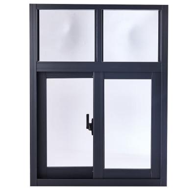 China Magnetic Screen Hurricane Impact Double Glazed 3 Tracks Sliding Window Aluminium Sliding Windows for sale