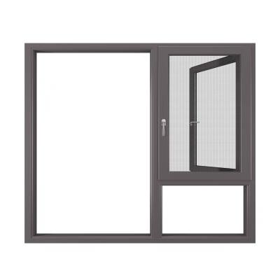 China Swing New Design Hurricane Impact Windows Thermal Break Casement Windows Aluminium Casement Window With Screen for sale