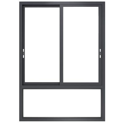 China Sliding Hurricane Impact Double Leaf Aluminium Sliding Window Sliding Windows Others Glass Aluminum Windows for sale