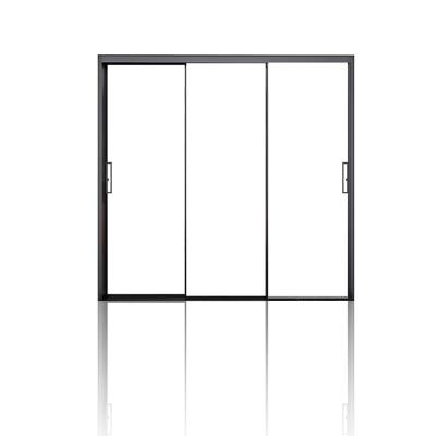 China Thermal Insulation Narrow Frame Customized Glass Aluminum Sliding Door Sound Insulation Double Glazed Sliding Doors for sale