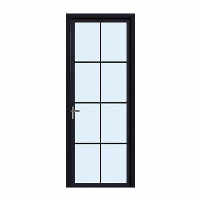 China Waterproof Modern Outdoor Aluminum French Casement Swing Glass Door Internal Glass Walls Divider Interior Metal Framed French Doors for sale