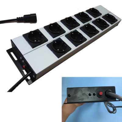 China 10 German SFC-EU-10 socket and extension cord power distribution units for sale