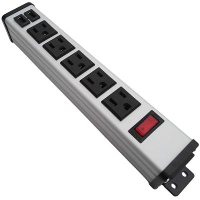 China IEC C14 Input USB Outport Fast Charger & US 5 Outlet Power Strip With Surge Protector, Mobile Phone & Laptop Charger SFC306-512F-USB for sale