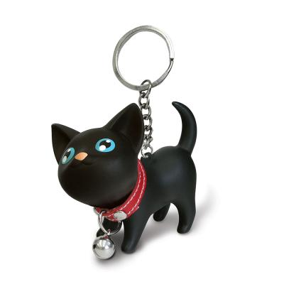 China Novelty Series 3d Fashion Cat Key Chain Rubber Key Chain Gift Set Multifunctional 3d Rubber Key Chain for sale