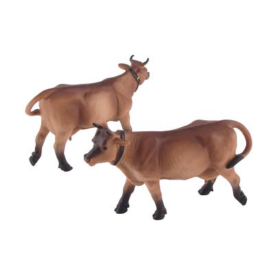 China Cartoon Toy Smart Injection PVC Horse and Cow Action Figure Animal Shape Toy Figure for sale