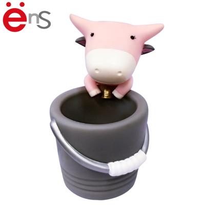 China Table Collection Suitable For Student Officer And Plastic Cow Shaped Cute Pen Holder for sale