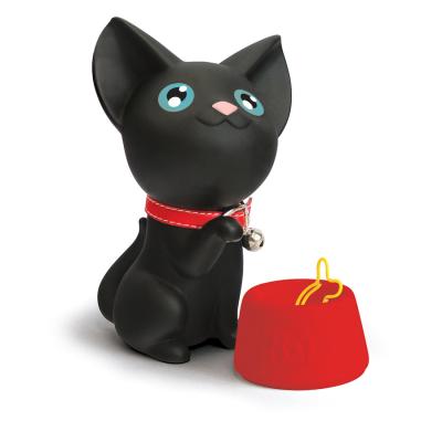 China Magnetic Cat Shape Holder Wholesale Magnetic Paper Clip Holder With Paper Clips for sale