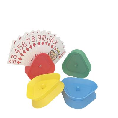 China Entertaiment Hot Sale Triangle Shaped Hands Free 4 Pcs Game Card Holder Set for sale